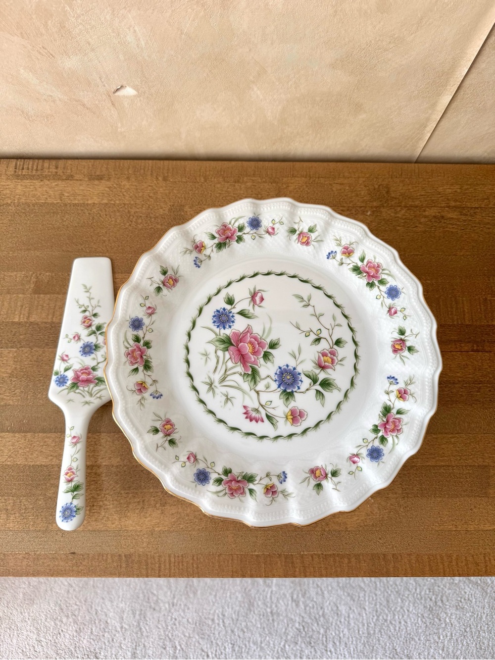 Andrea By Sadek Spring Night Ceramic Cake Plate with Server